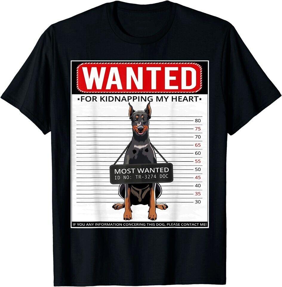 РАСПРОДАЖА НОВИНКА ОГРАНИЧЕННАЯ Wanted Забавная порода собак Доберман Футболка Унисекс Футболка S