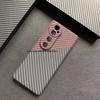 Cover For VIVO V40 5G Case PC Carbon Fiber Texture Pattern Matte Hard Phone Case For Vivo V 40 Slim Thin Stripe Shell Bumper