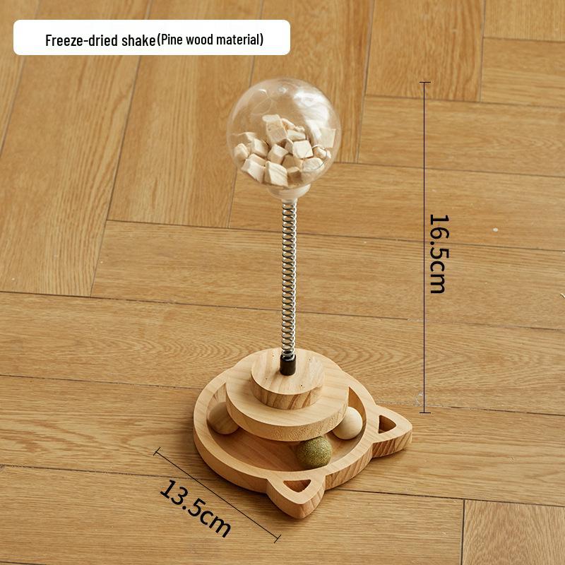 Vertical Cat Scratcher Tree with Teasing Stick and Nail Sharpening Toys for Self-Entertainment
