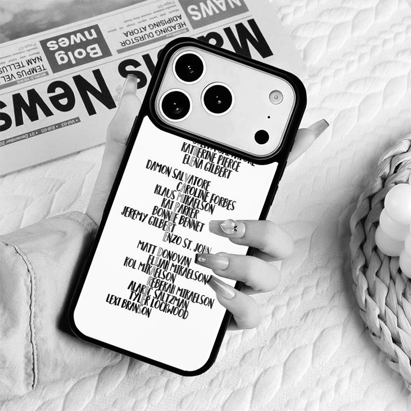 The Vampire Diaries Quotes Art Phone Case For IPhone 17 16e 15 14 13 12 11 Pro Max Air Mini Soft Protective Cover