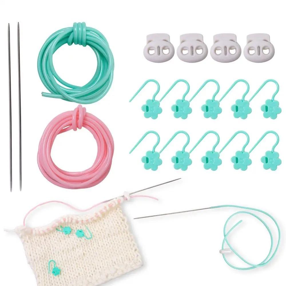 Colorful Stitches Stopper Set Silicone Knitting Needle Stopper Kit  Knitting Accessories