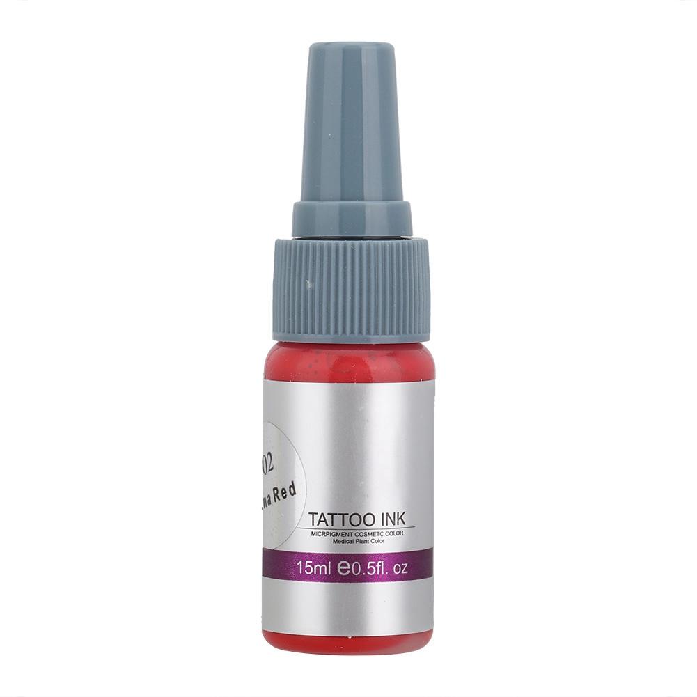 15ML Microblading Tattoo Ink Long Lasting Eyeliner Eyebrow Tattoo Pigment Ink China Red(Lip)