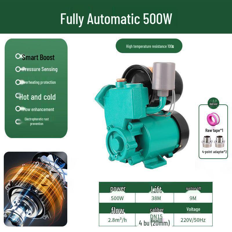 220V Silent Automatic Self-Priming Booster Pump for Water Systems