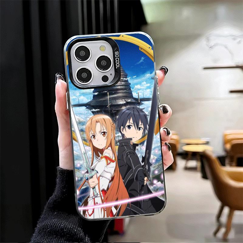 Sword Art Online Anime Shockproof Phone Case for iPhone 17 Air 16 16E 15 Pro Max 14 Plus 13 Mini 12 Back Cover Anti Fall Fundas