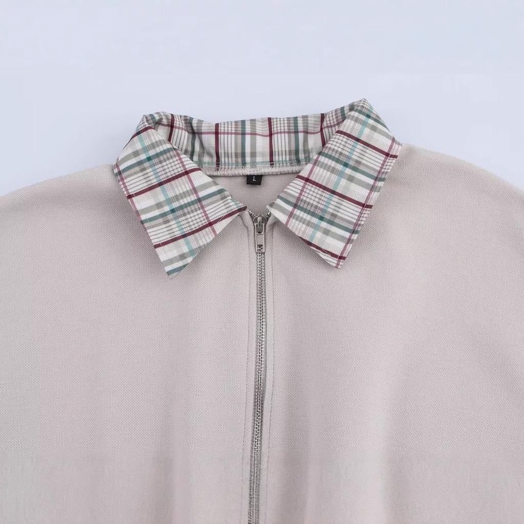 2025 Spring Women's European & American Style Poplin Patchwork Sweatshirt with Casual Long Pants