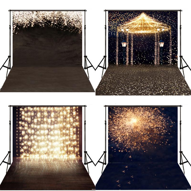 5x3ft/7x5ft/8x6ft Scenă de petrecere Iluminare tematică petrecere Negru auriu Fotografie fundal Banner Decorare
