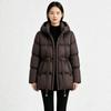 Womens Short Puffer Coat With Hood Slim Fit White Duck Down Winter Warm Outerwear