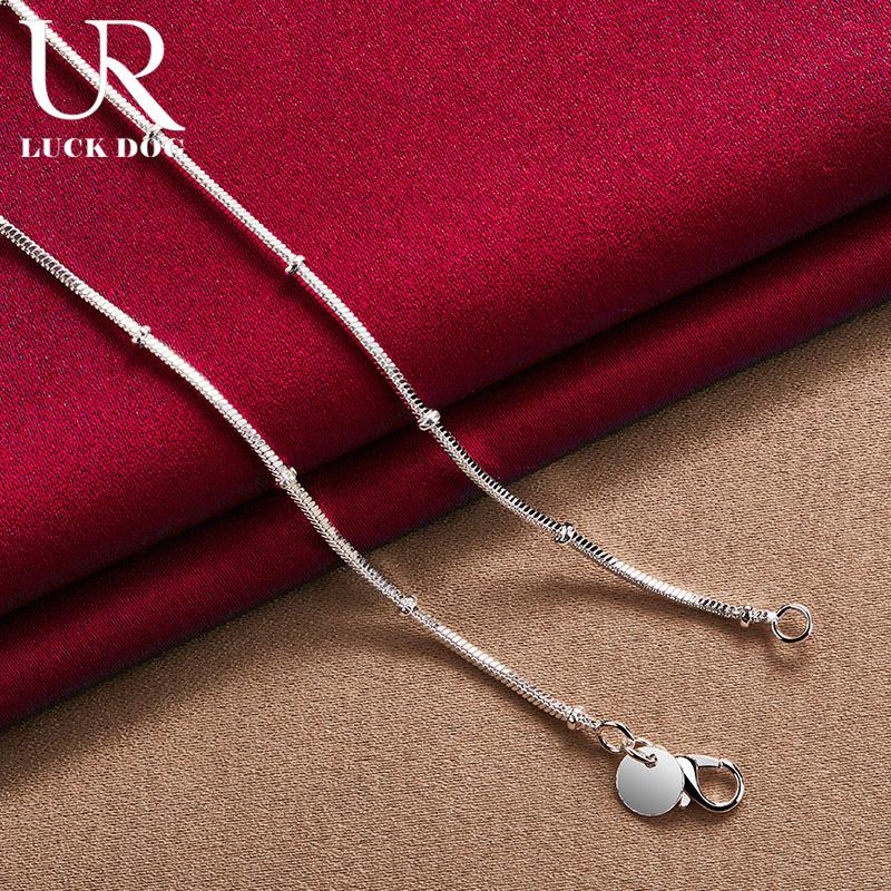 925 Sterling Silber Schlangenkette Perlenkette Modischer Hochzeitsschmuck