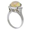 Ring Pt900Platinum/opal/diamond #7.2(US Size) 6.2g Women Used