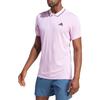 adidas Logo Print Casual Short Sleeve Polo Shirt Men Polo Shirts Pink IA8286