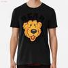 Bear Black Short Sleeve T Shirt Vintage Stylish Top For Everyday Wear Comfortable Versatile Slightly Casual Breathable