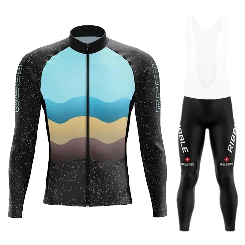 2026 White  Cycling Jersey Set Ribble Weldtite Cycling Clothing Autumn Men Road Bike Shirt Bicycle Tights Mtb Maillot Culotte