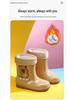 Wasserdichte gefütterte Gummistiefel für Kinder: Rutschfeste, kältebeständige Gummistiefel mit Kordelzug für Kleinkinder und ältere Kinder