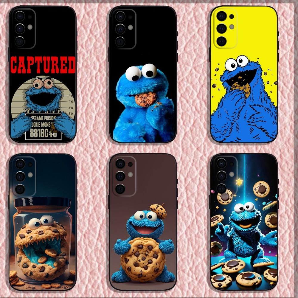 Funny C-Cookie-M-Monster Phone Case For Samsung S24,S21,S22,S23,S30,Ultra,S20,Plus,Fe,Lite,Note,10,9,5G Black Soft Shell
