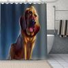 Adorable Bloodhound Puppy Shower Curtain, Waterproof Fabric With Hooks, Multiple Sizes Unique Pet Design For Bathroom Decor