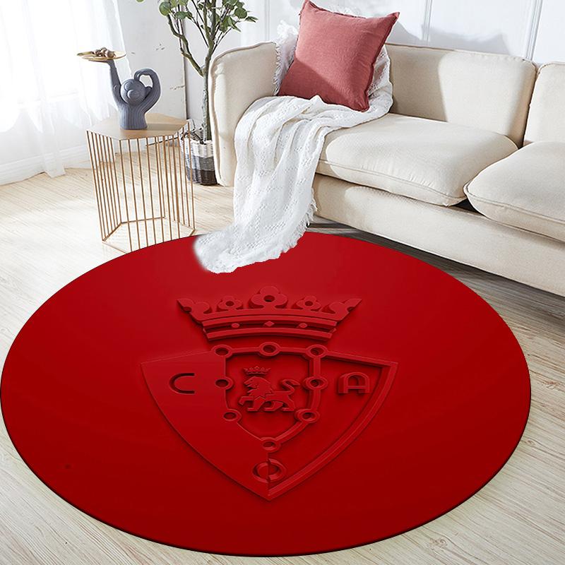 CA Osasuna2 Round Area Rug,Carpet Rug for Living Room Bedroom Sofa Playroom Decor,Non-slip Floor Mat