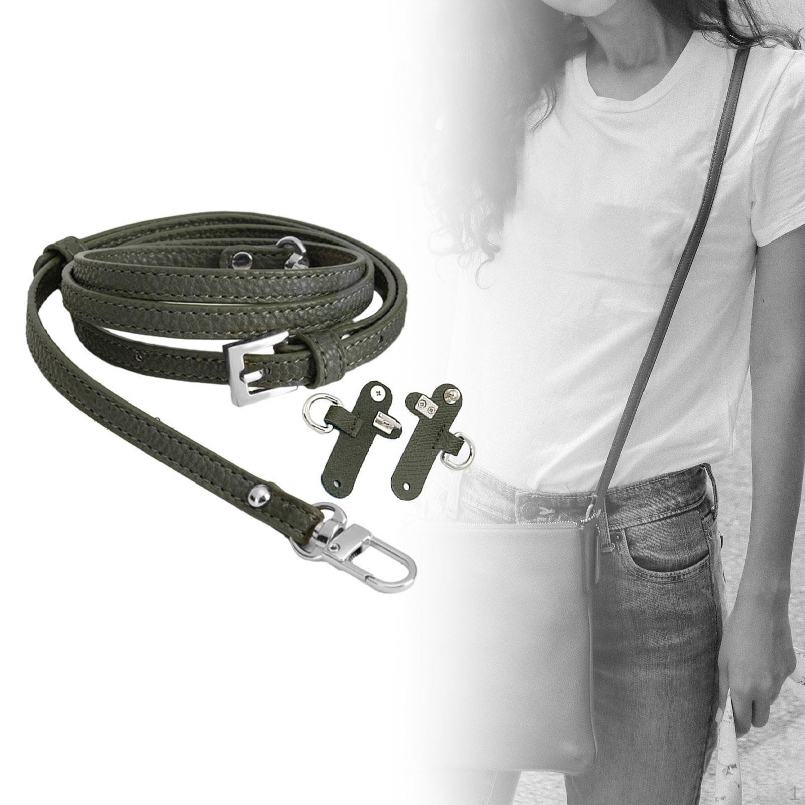 

Ремень для сумки, универсальный ремень для сумки, модный, регулируемый, искусственная кожа Green Silver Buckle