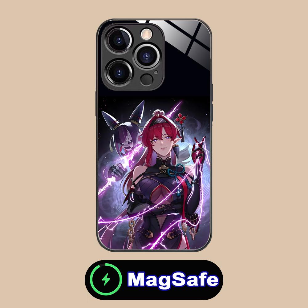 Wuthering Waves Yinlin Mobile Phone Case for iPhone 17 16 15 14 13 12 11 Air Pro Max Plus Mini MagSafe Glass Colorful Cover