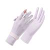 UV Protection Driving Gloves Women Lightweight Ice Silk Long Finger Anti-Slip Touchscreen Compatible Outdoor Cycling