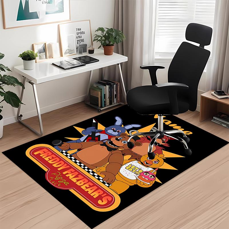 Custom Name Five Nights at Freddy's Printed Carpet, for Office Chair Living Room Bedroom Kitchen Room Decor Gifts.