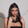 Shiny Rhinestone Rhinestone Mesh Hood Gothic Style Sheer Mesh Gothic Hat Breathable Adjustable Fishnet Cap