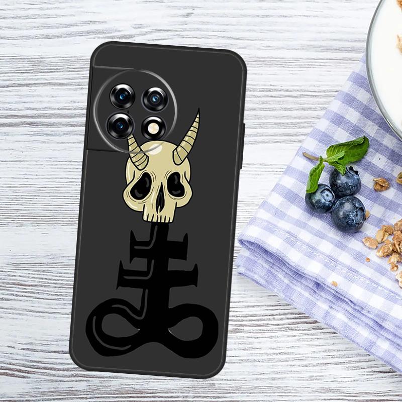 Satanic Scary Skull Case For OnePlus Nord CE 5 2 3 4 Lite N20 N30 OnePlus 10T 13T 13R 12R 15R 10 11 12 13 15 Cover