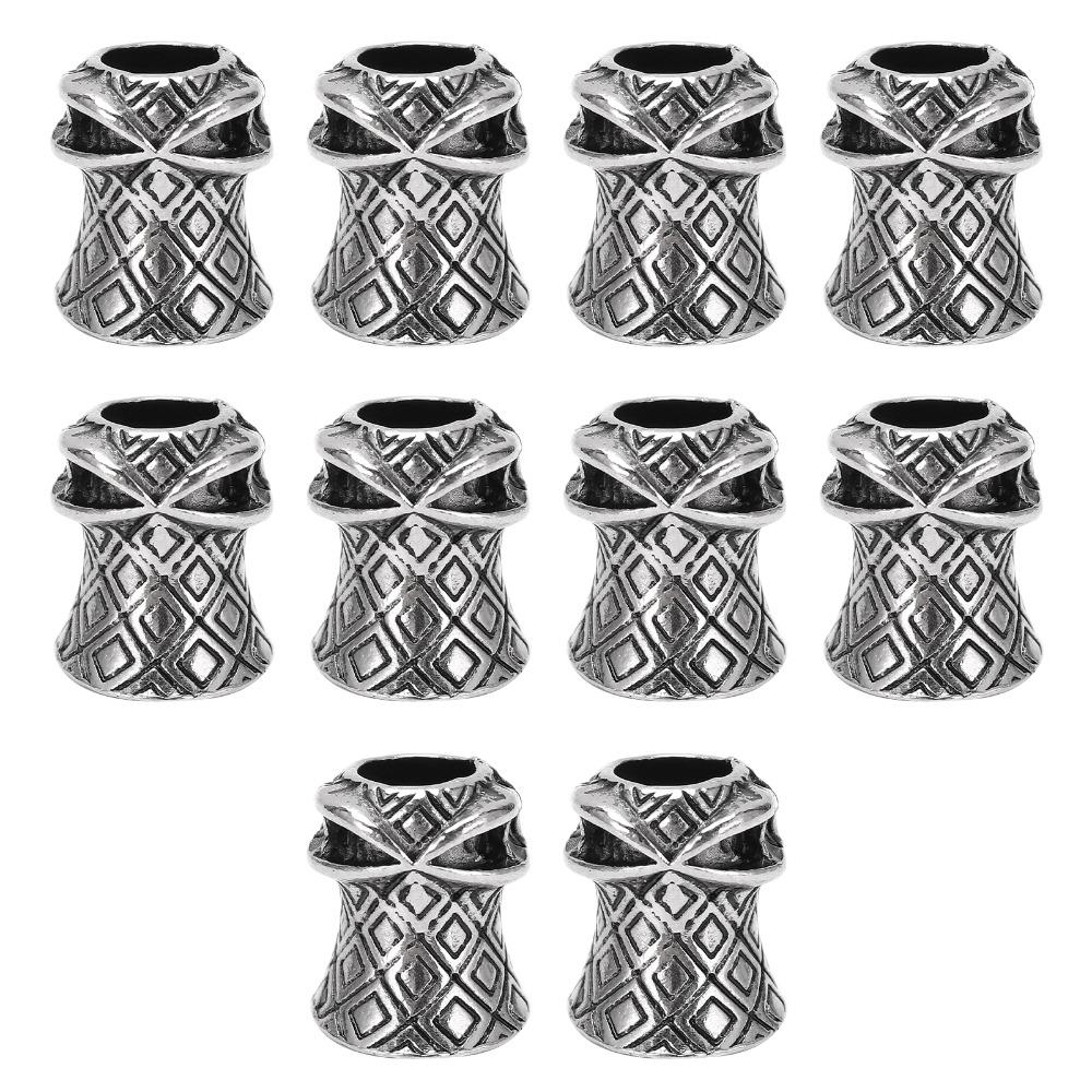 10Pcs Large Hole Anti Lost Lanyard Bead Zinc Alloy Non Slip Lanyard Bead  for Umbrella Rope