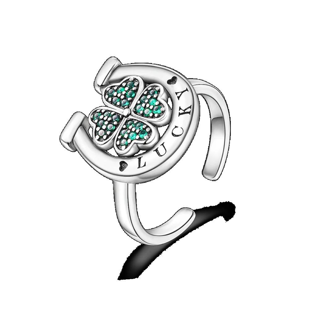 925 Silver Four Leaf Clover Pendant Green Lucky Charm Beads DIY Jewelry for Women Bracelet Making Diy