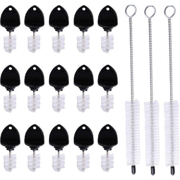 Podoy Beer Tap Plug Brush, 15 Pack Beer Faucet Plug Brush & 3 Pack Faucet Cleaning Brush for Draft Beer Plug Kit