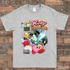 Latest Adult and Childrens Star Kirby Retro Game Classic Character Family Photo Fun Creative Loose Cotton Short Sleeve