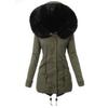 Warm Winter Women Plus Size Faux Fur Hooded Long Coat Thicken Fleece Fashion Parka Jacket Outwear
