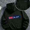 Graffiti hoodie, decorated withthe NorwegianflagandEnglishlabelswithasmall tago thechestAutumn/Winter children'sChristmashoodie.