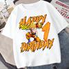 Child Short Sleeve Tshirt Dragon Ball Birthday Number Print Cotton Pullover Boys Summer Casual Crew Neck Top Kids Birthday Gift