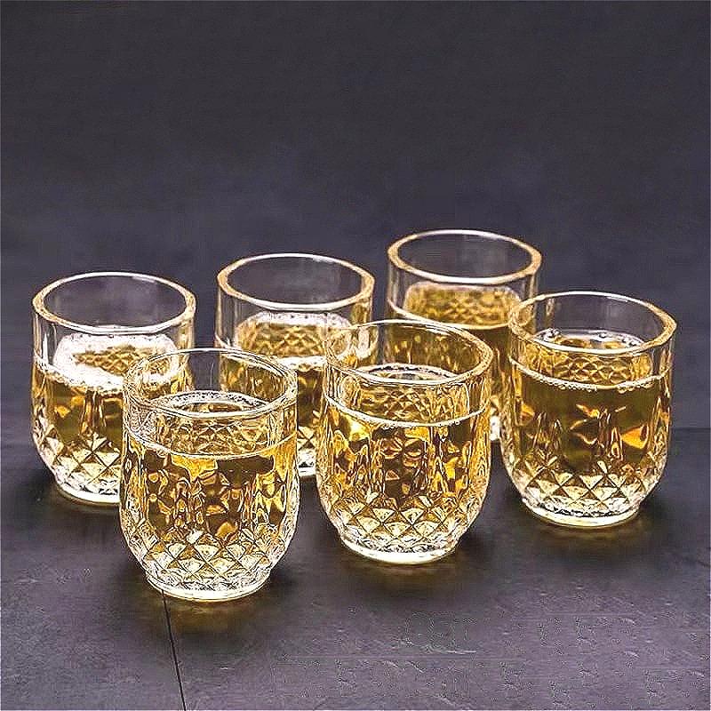 80ml/85ml Luxury Foreign Wine Cup Small Wine Glass Classic Whiskey Glass Transparent Cocktail Glass Household Drinking Glasses