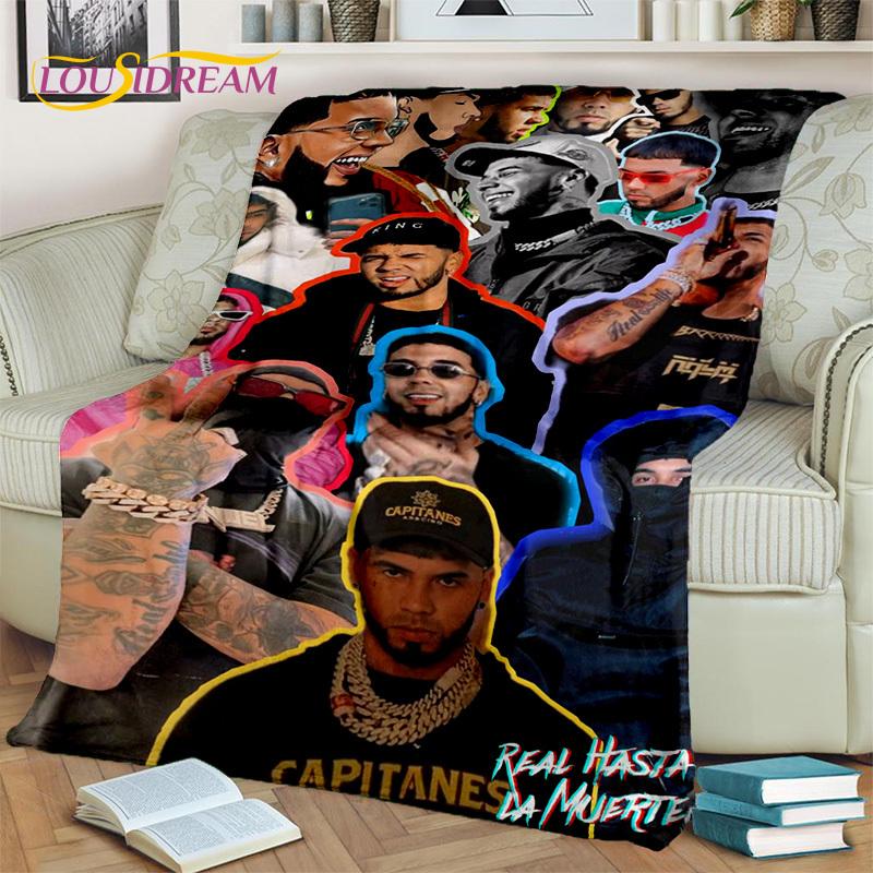Hip Hopo dainininkas Free Anuel AA reperis pledas, minkštas plonas pledas namams, miegamajam, lovai, sofai, iškylai, kelionėms, biurui, vaikams