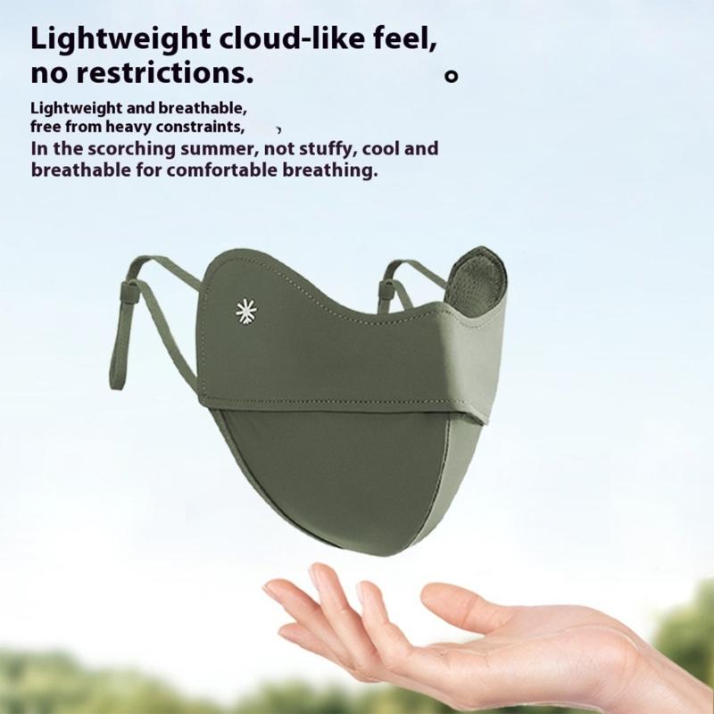 Sun Protective Breathable Meshes Face Cover Breathable Sunscreens Neck Cover for Cycling Camping Travel