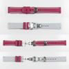 Swatch x Omega compatible rubber strap with type D-buckle, W-line (wine red/gray line)