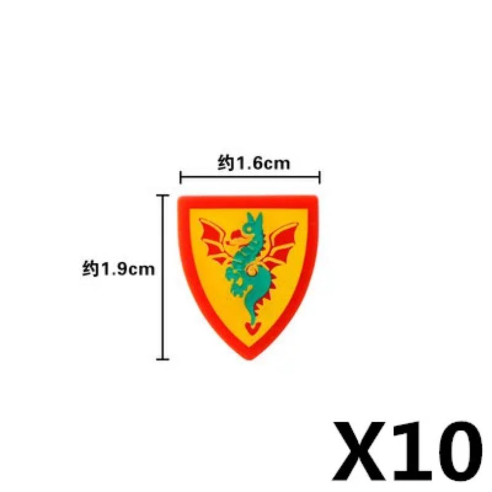 MOC Blocuri de Construcții Militare Figurine Soldați Medievali Accesorii Arme Leu Roșu Vultur Negru Cavaler Armură Scut Mini Cărămizi