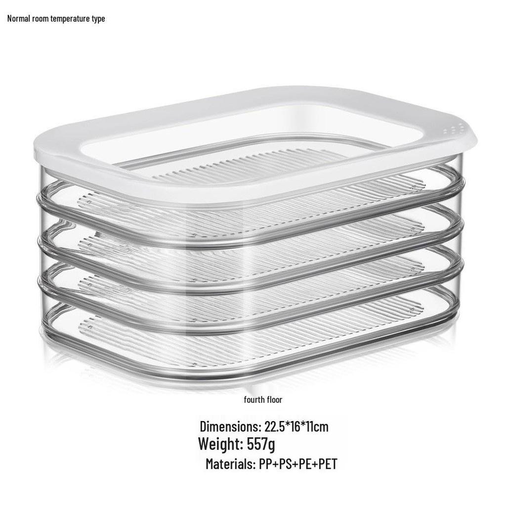 Scatola Trasparente Lavabile in Lavatrice per Alimenti, Transfrontaliera, con Coperchio per Frigoriferi da Cucina
