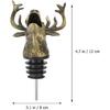 Happyyami 1pc Elk Head Wine Pourer Decorative Bottle Stopper Retro Zinc Alloy Spout for Smooth Pouring Premium Quality Wine Accessory for Bartenders