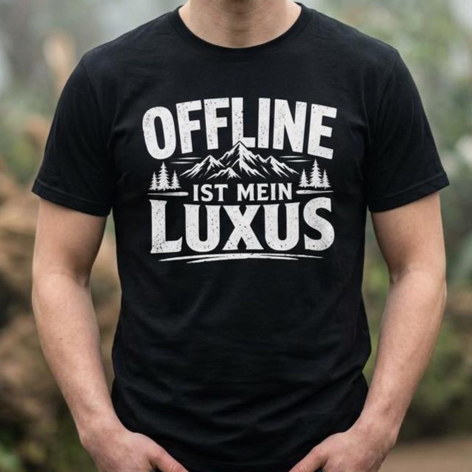 Offline is my luxury shirt, hiking shirt, outdoor gift, mountain lover, nature lover, digital detox T-shirt 4XL