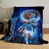 Manchester City Designed Flannel blanket for bedroom, living room, sofa, and nap