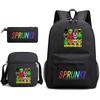 School bag rhythm box-sprunki heat transfer versatile college student large capacity travel backpack D