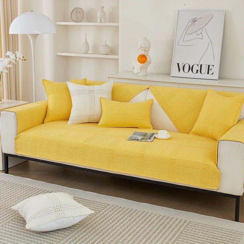 Modernes Sitzkissen für den Homestay, rutschfester Jacquard-Sofabezug, Baumwollsofakissen für alle Jahreszeiten, Universalbezug, Stoffhandtuch