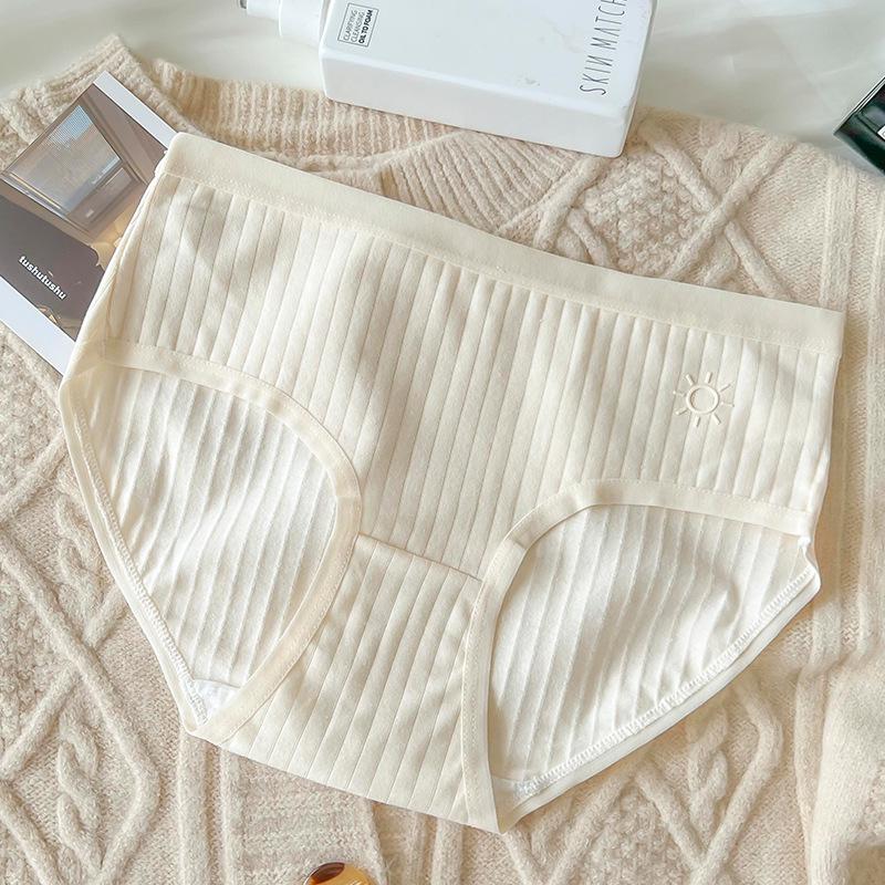 Women's Seamless Japanese Style Mid-Waist Cotton Tummy Control Thong