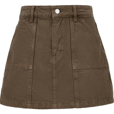 Women's High-Waist Distressed Denim Skort