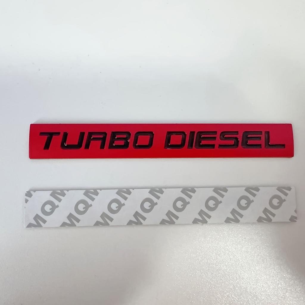3d Chrome Metal Rear Trunk Car Badge Logo Turbo Diesel Emblem Sticker Body Decal Adhesive Stickers Accessories