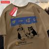 Summer Cotton Woman TShirts Original Japanese Retro Cat Prints Tee Shirts Loose ONeck Soft Comfortable Tops Female Clothes