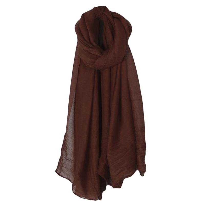 Fashion New 16 Colors Women Long Scarf Wrap Scarves Vintage Cotton Linen Large Shawl Hijab Elegant Solid Black Red White