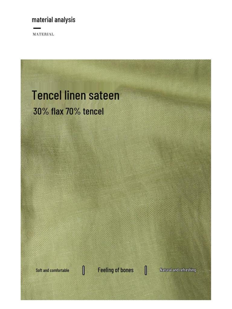 Women's 2025 Spring/Summer French Tassel Spaghetti Strap Tencel Linen Beach Dress